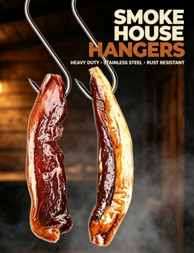 Sharp-Point Stainless Steel S-Hooks - Heavy-Duty Meat Hangers and Kitchen Utility Hooks for Butchers and Home Chefs